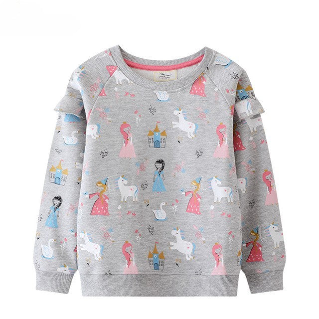 Annaliese | Mädchen Cartoon besticktes Sweatshirt