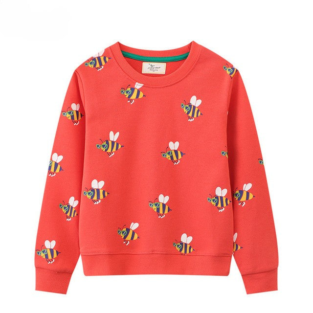 Annaliese | Mädchen Cartoon besticktes Sweatshirt