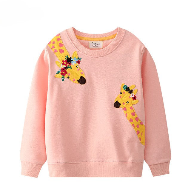 Annaliese | Mädchen Cartoon besticktes Sweatshirt
