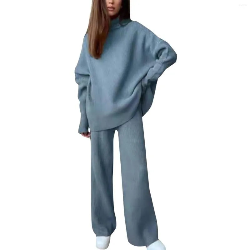 Tamsin | Langärmeliger Strickpullover und weite Hose im Set