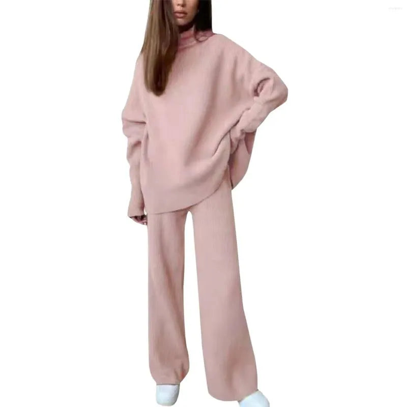 Tamsin | Langärmeliger Strickpullover und weite Hose im Set