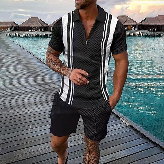 Thijs | Sommer Harajuku Polo Shirt und Shorts Set