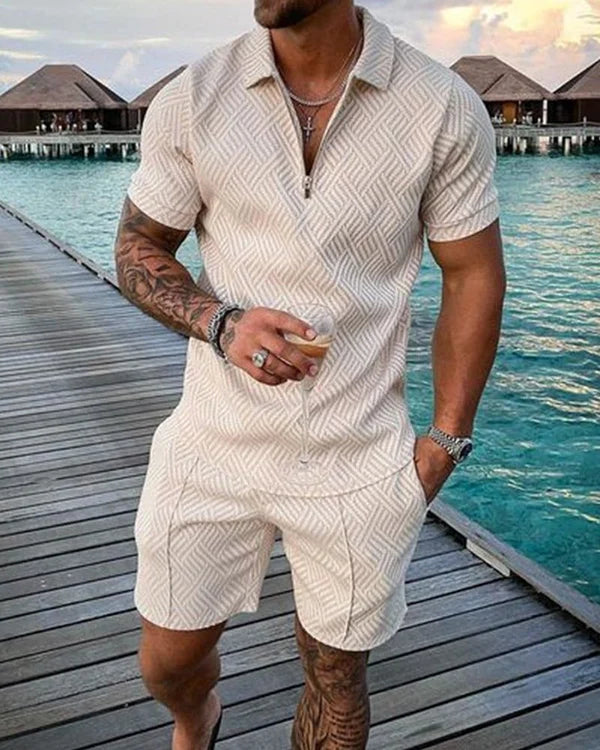 Thijs | Sommer Harajuku Polo Shirt und Shorts Set