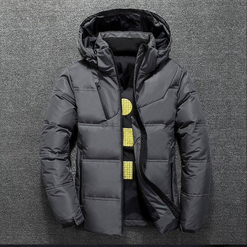 Dashiell | Dicke, einfarbige Kapuzenjacke mit Puffer