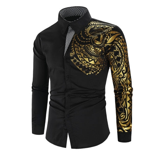 Jacob | Tribal Ärmelbluse mit langen Ärmeln