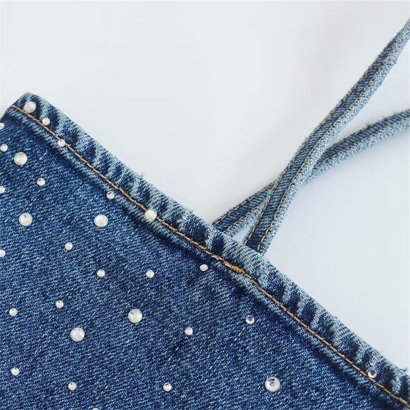 Evi | Sexy kurze Jeansbluse
