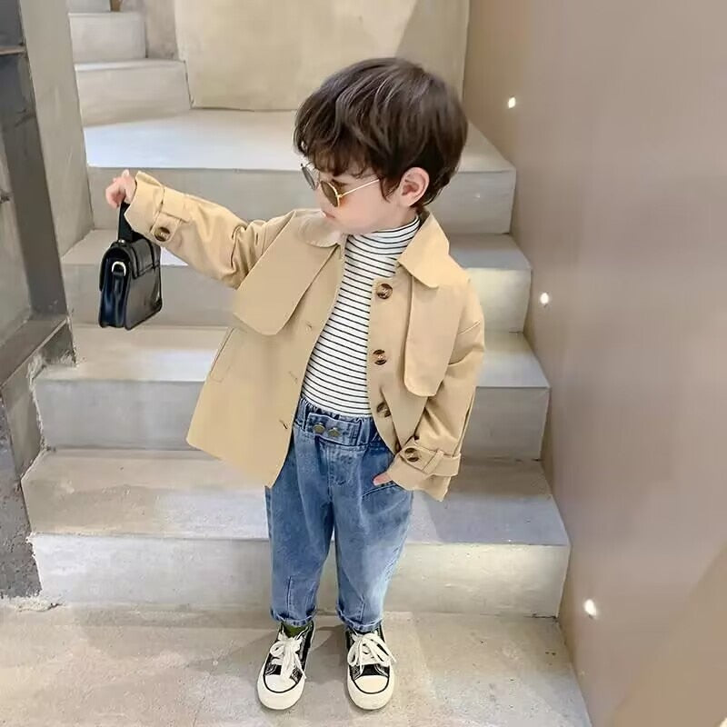 Romy | Mädchen/Jungen Koreanischer dünner Mantel