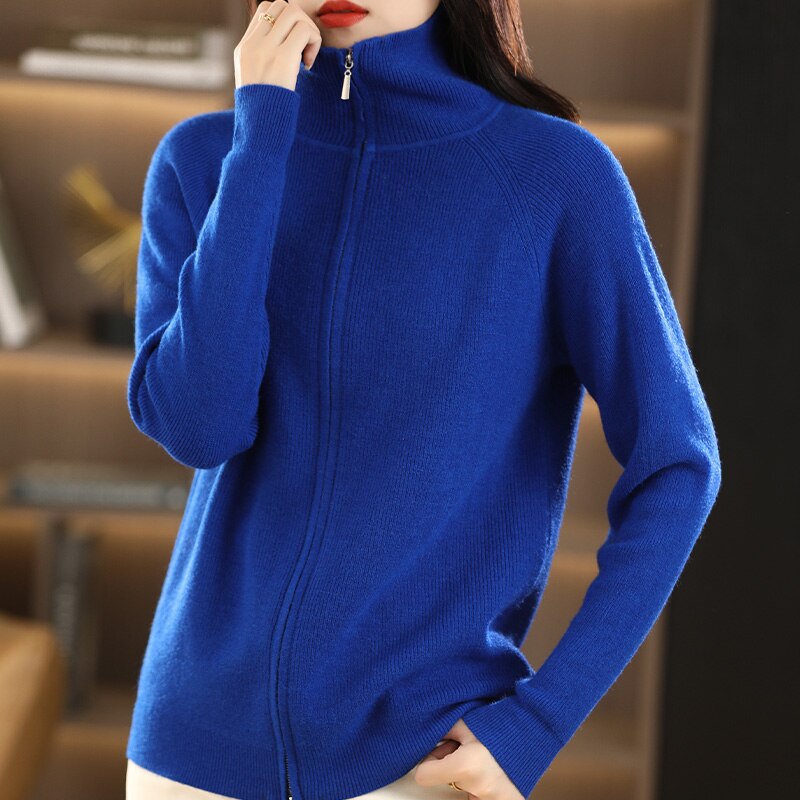 Eva | Lässige Strickjacke mit Reißverschluss