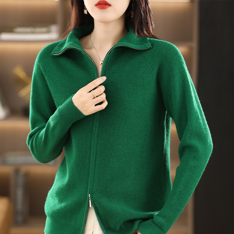 Eva | Lässige Strickjacke mit Reißverschluss