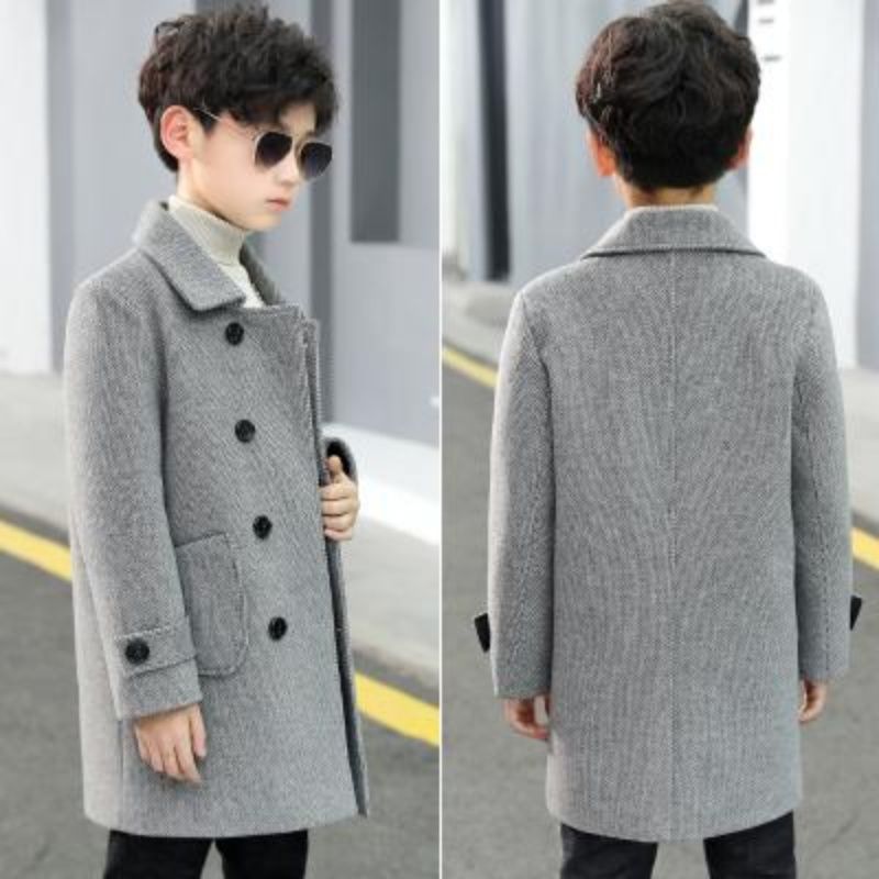 Bastian | Jungen Wollmantel mit Verdickung