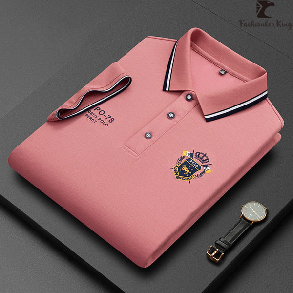 Siem | Koreanisches Luxus-Poloshirt mit gesticktem Reverskragen