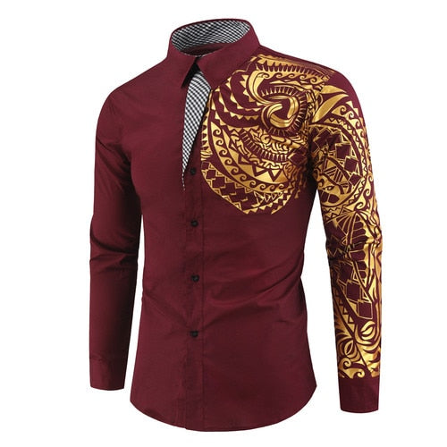 Jacob | Tribal Ärmelbluse mit langen Ärmeln