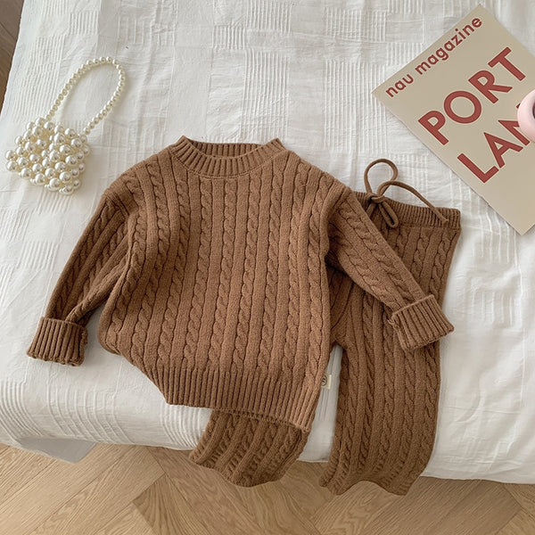 Franka | Baby Mädchen Strickpullover und Hosen Set