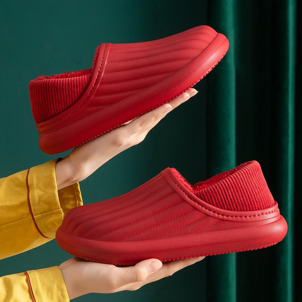 Idalia | Unisex Warme Flache Ferse Wasserdichte Hausschuhe