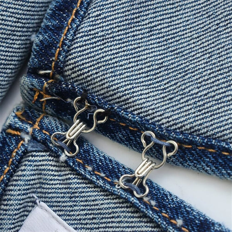 Evi | Sexy kurze Jeansbluse
