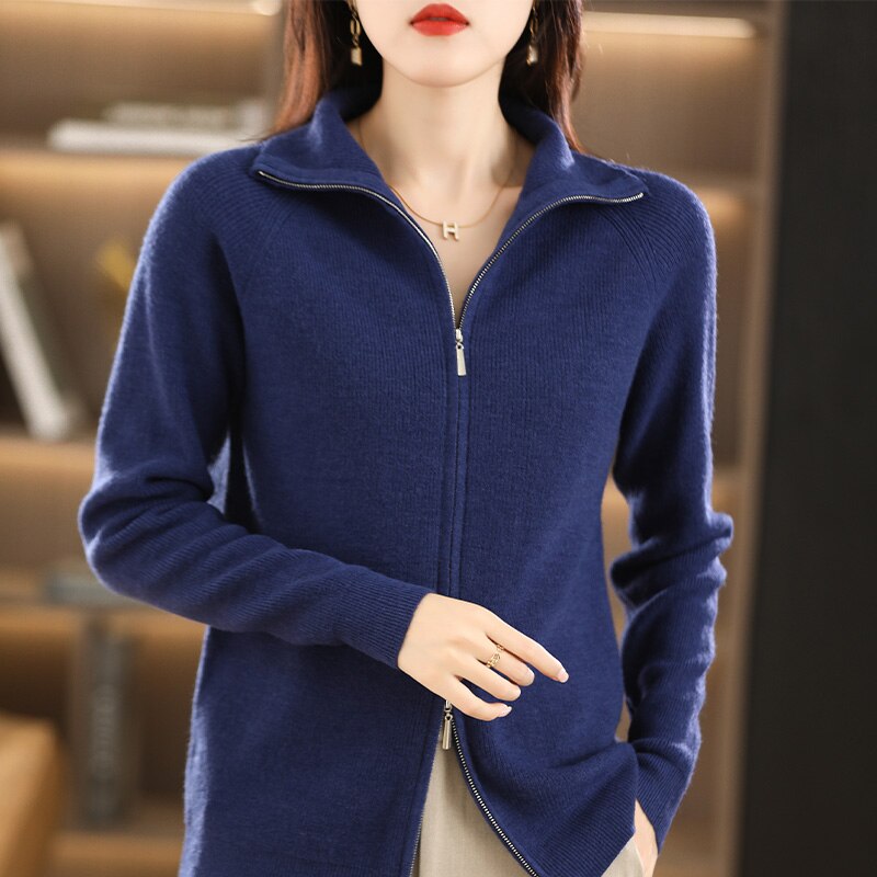 Eva | Lässige Strickjacke mit Reißverschluss
