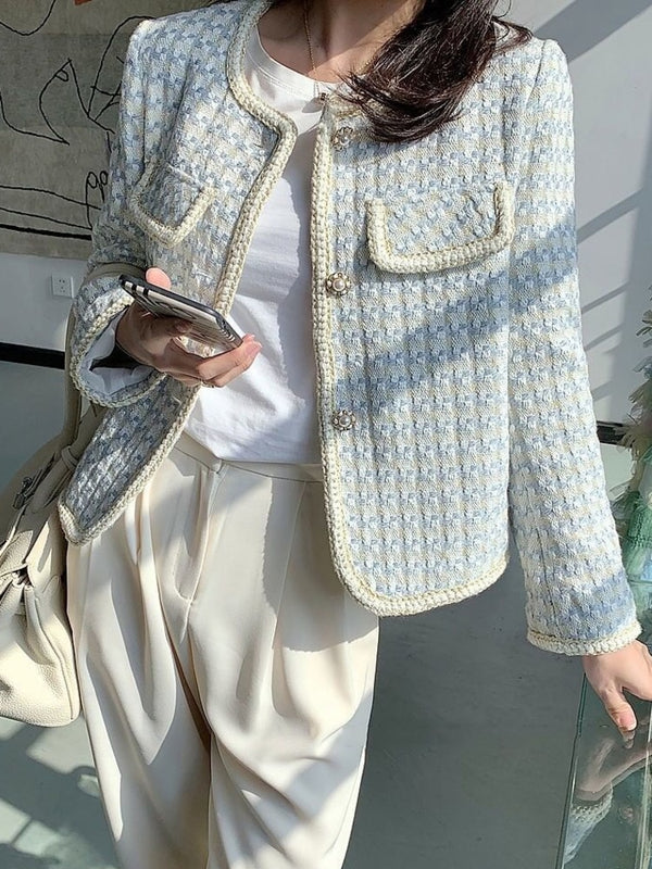 Emma | Jacke im französischen Vintage-Stil mit Karomuster für Damen