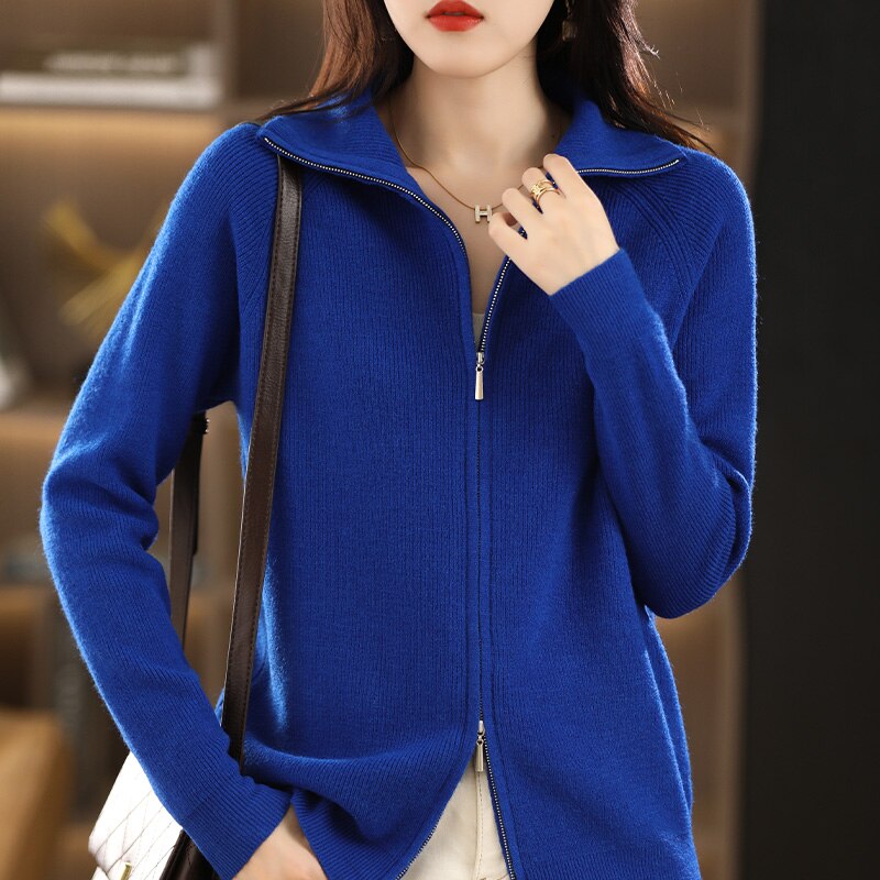 Eva | Lässige Strickjacke mit Reißverschluss