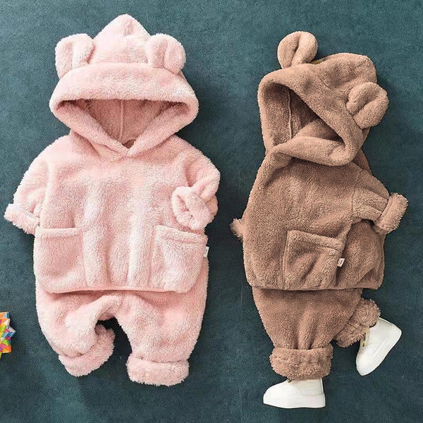 Dagmar | Baby Girl/Boy Bear Hoodie und Hosen Set
