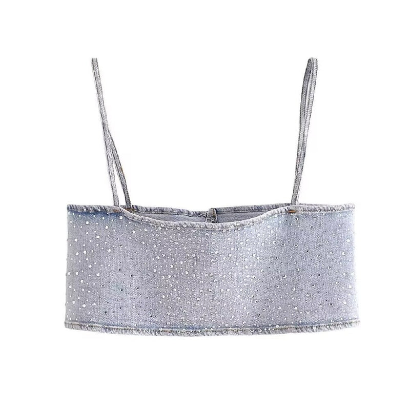 Evi | Sexy kurze Jeansbluse