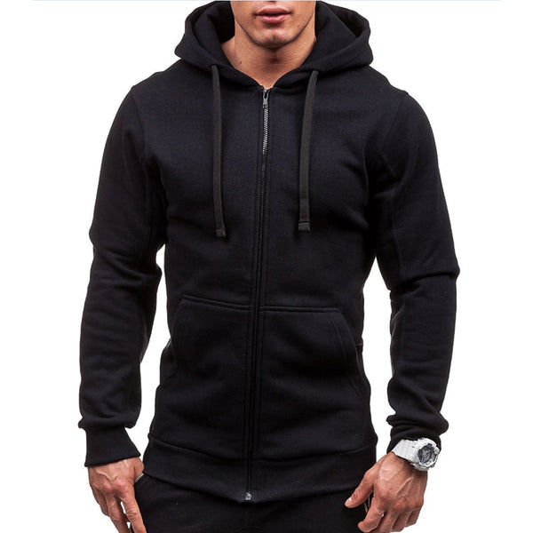 Lucius | Minimalistische einfarbige Jacke mit Reißverschluss