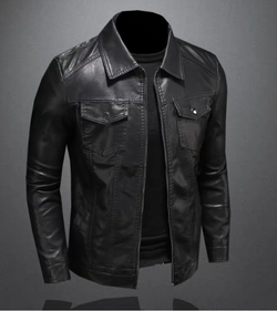 Klaus | Schwarze Lederjacke